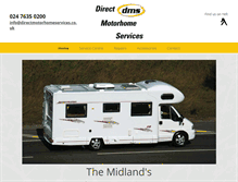 Tablet Screenshot of directmotorhomeservices.co.uk